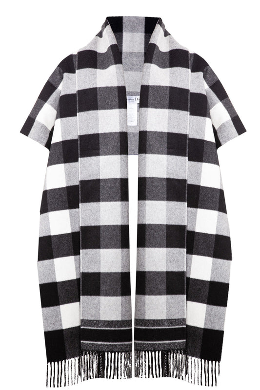 Dior Handbag Check´n´ Scarf Vest Grey Black White Gray