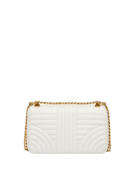 Prada Diagramme Bag Leather White Medium Travel Bag