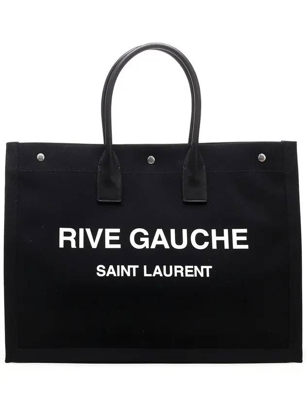 YSL Saint Laurent Saint Laurent Trending Rive Gauche Cotton Tote Canvas Black Tote Bag