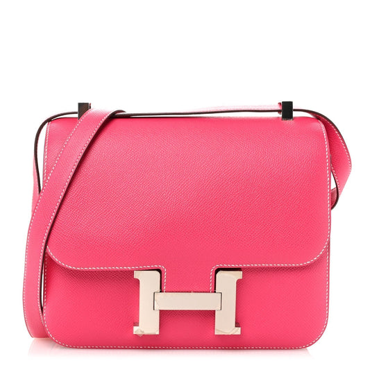 Hermes Epsom Constance Rose Tyrien Handbag Travel Bag Rose Tyrien 1665828
