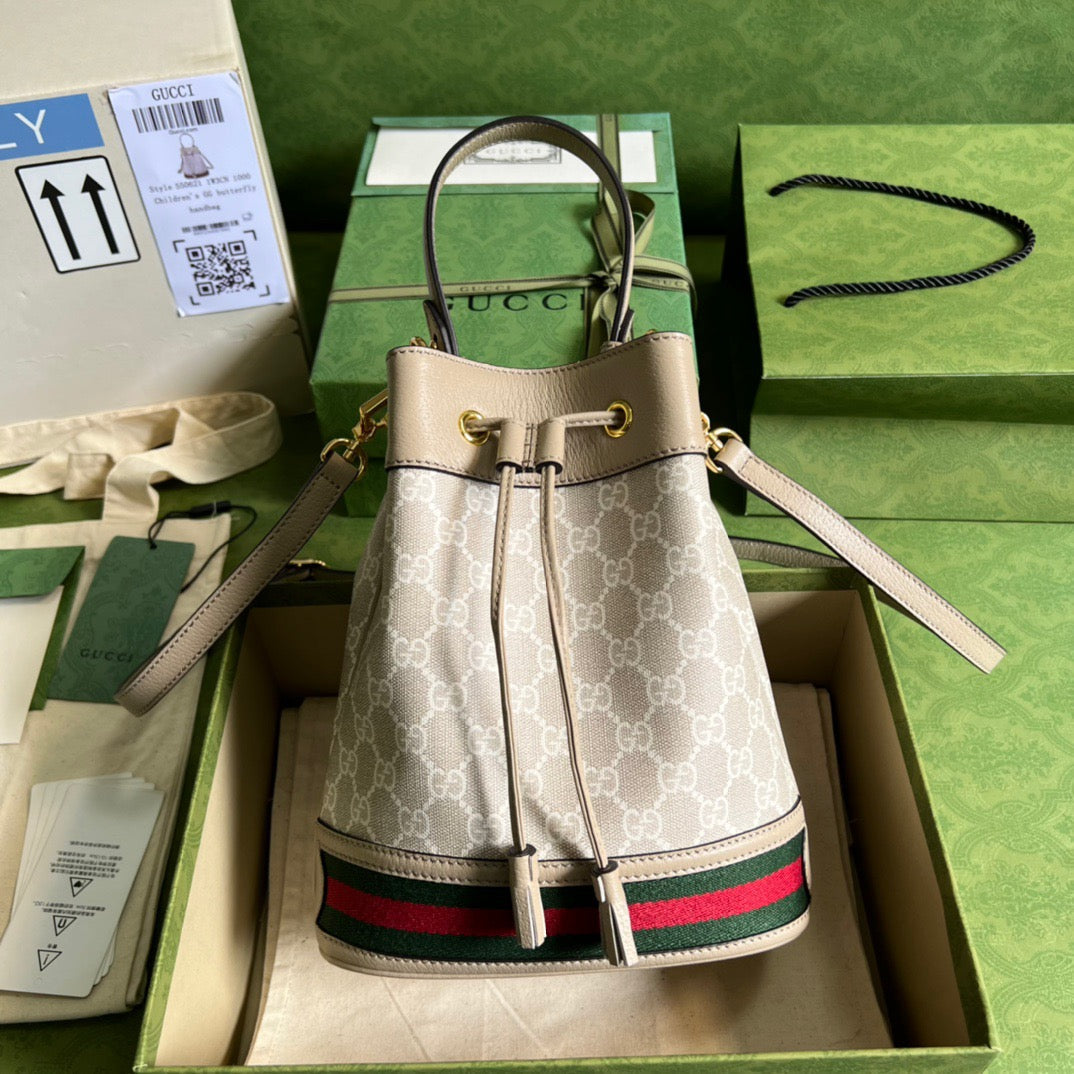gg Ophidia gg , ’s White Small Bucket Bag
