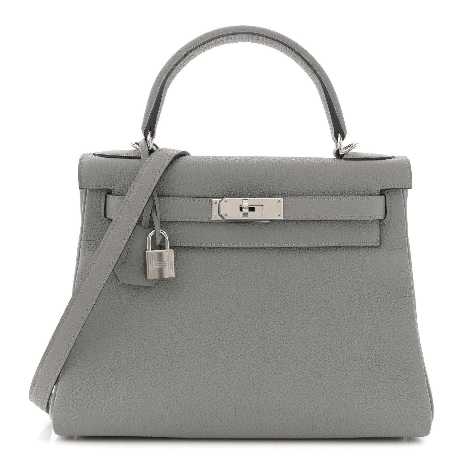 Hermes Togo Horseshoe Kelly Retourne Gris Mouette Handbag Shoes