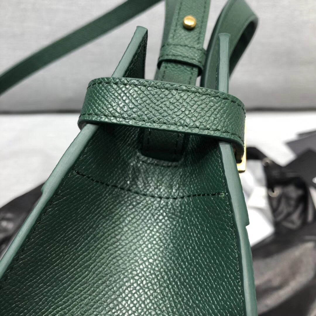 YSL Saint Laurent Manhattan Nano Shopping Box 8in Green Handbag