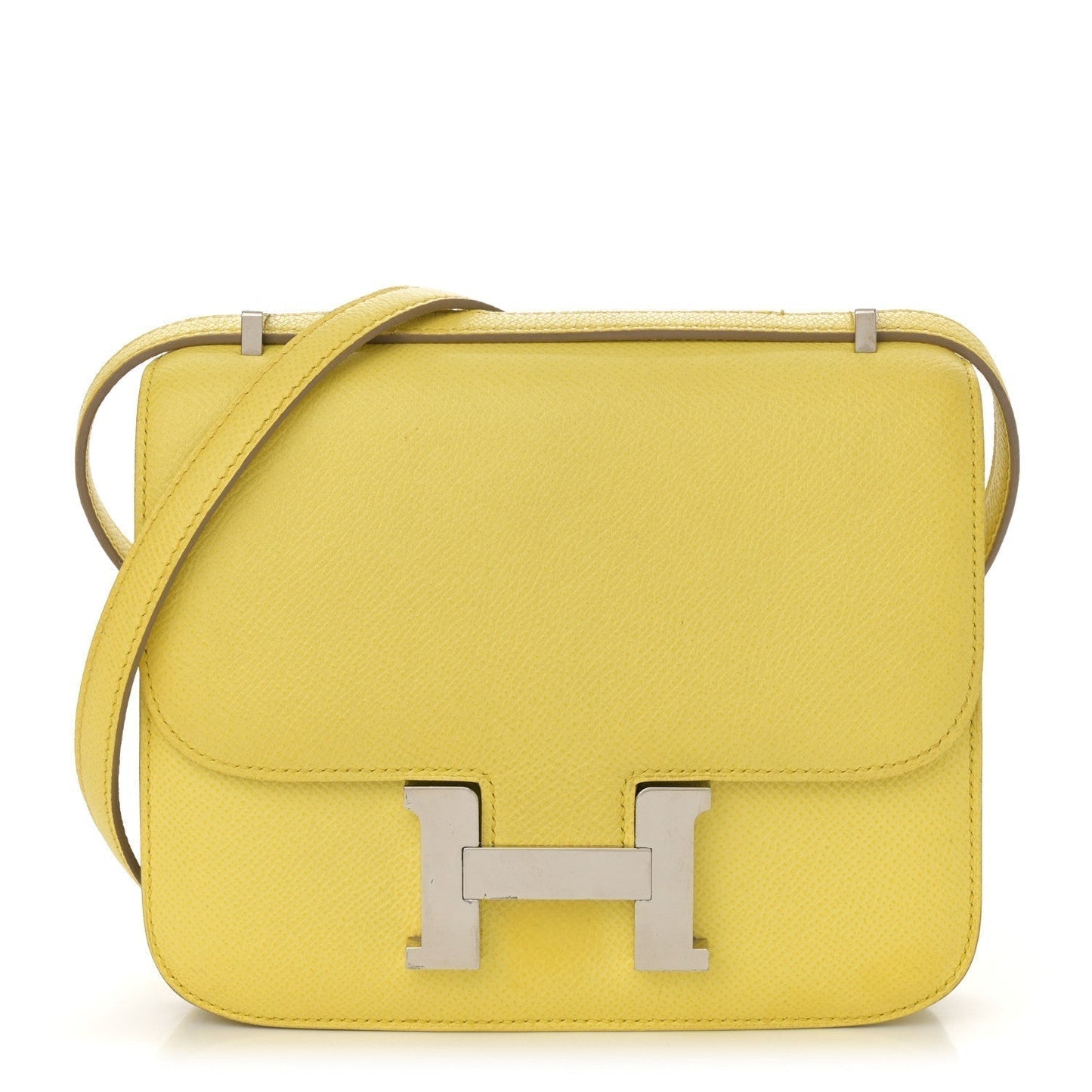 Hermes Epsom Constance Lime Handbag Travel Bag