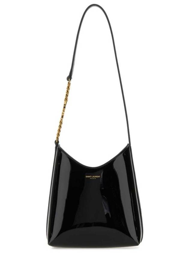YSL Saint Laurent Saint Laurent Trending Rendez Vous Patent Hobo Leather Black Shoulder Bag