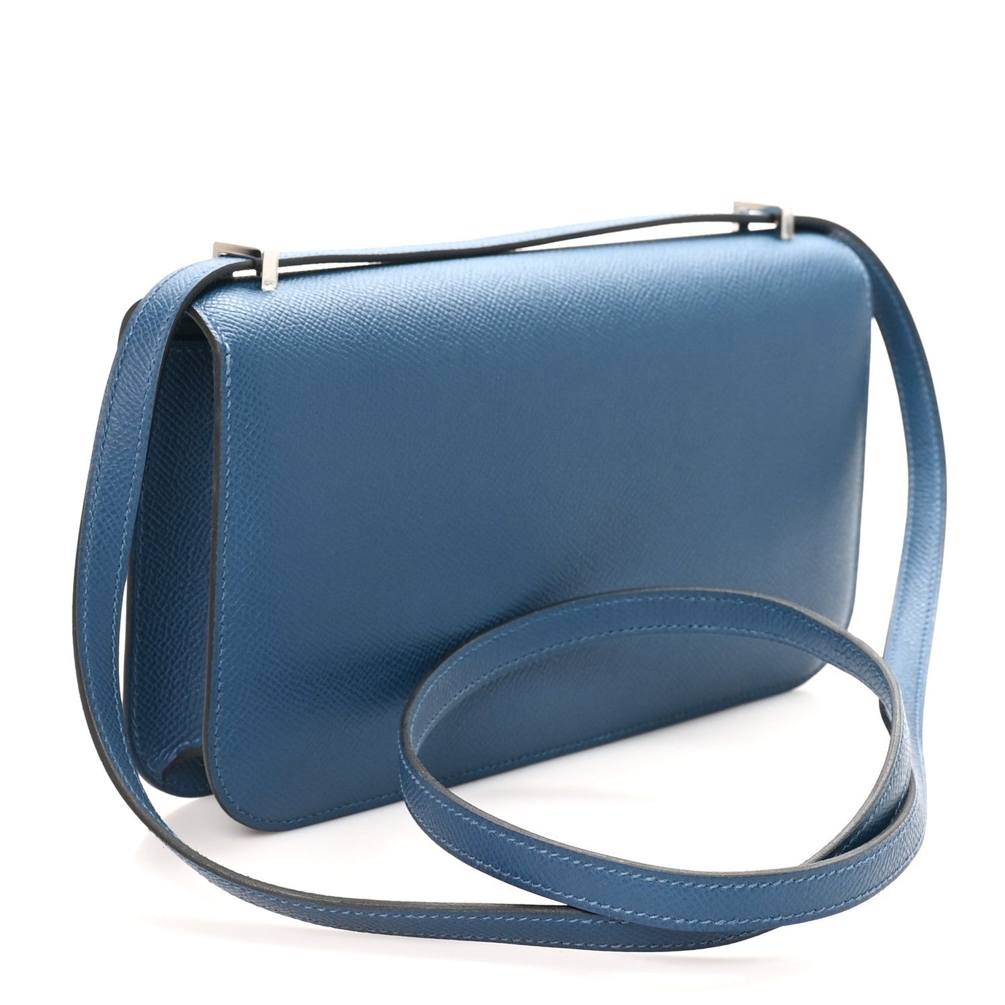 Hermes Epsom Constance Elan Deep Handbag Blue Travel Bag