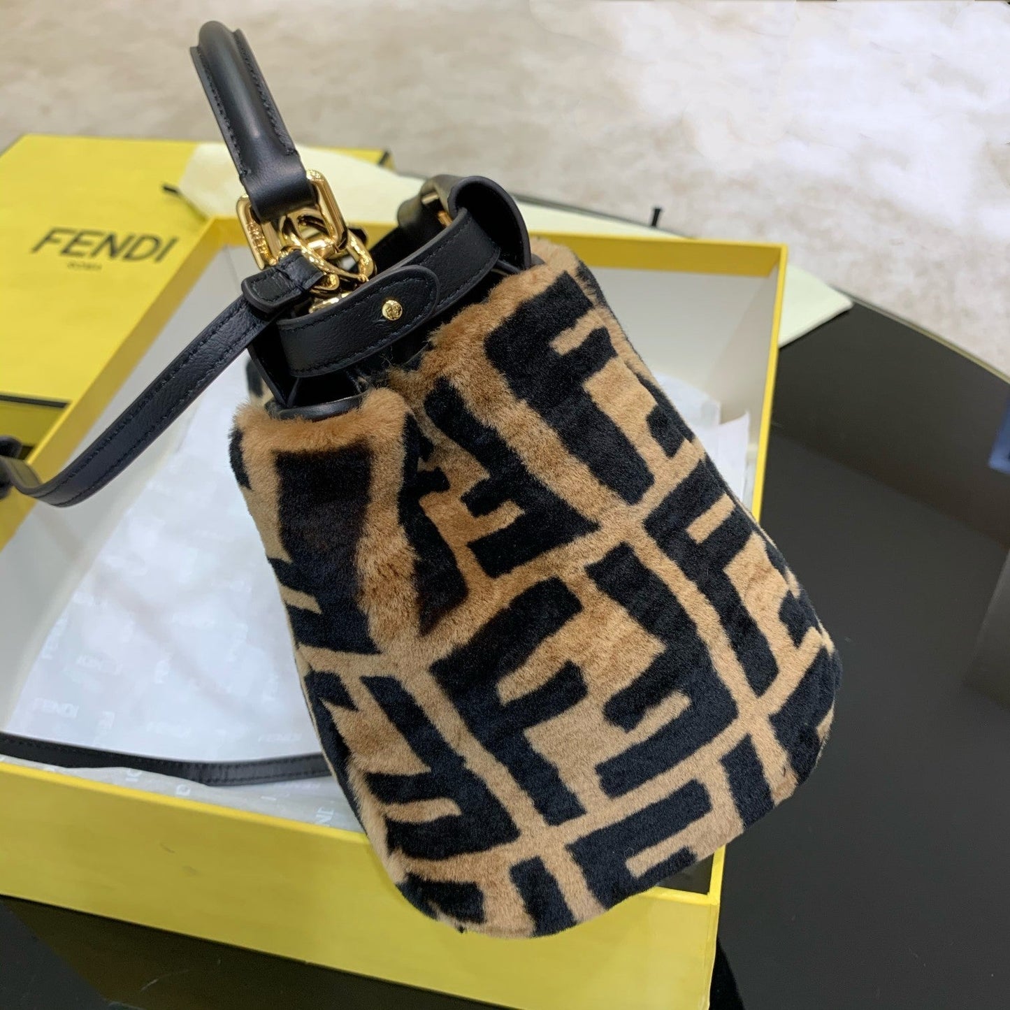 Top QualityTop Quality Handle 27cm Brown Handbag