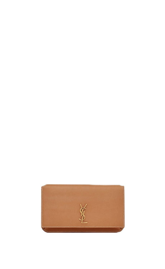YSL Saint Laurent Trending Women Phone Holder Mo Masoil C Brown Gold Travel Bag