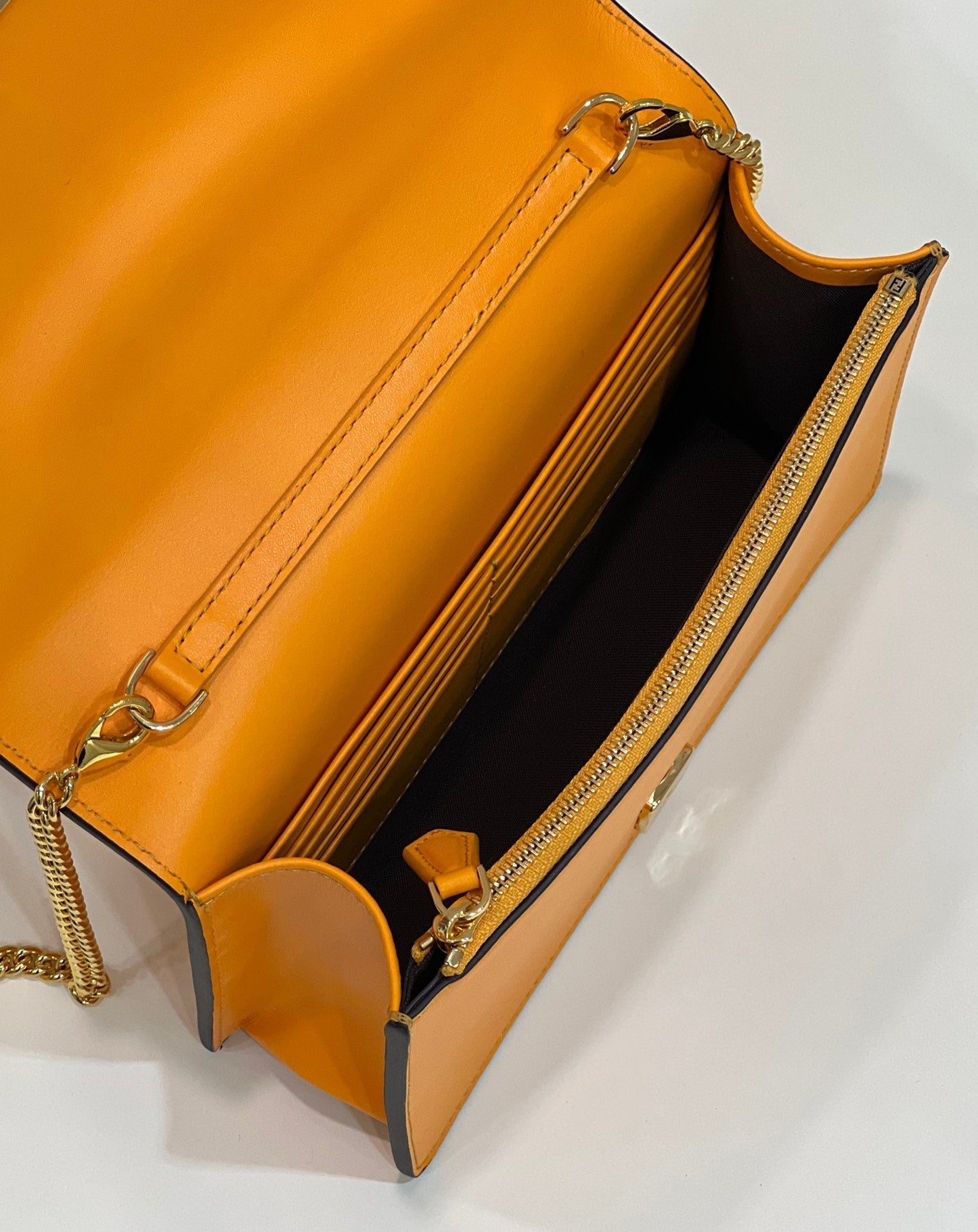 Top QualityTop Quality Wallet On Orange Mini Chain Crossbody Bag