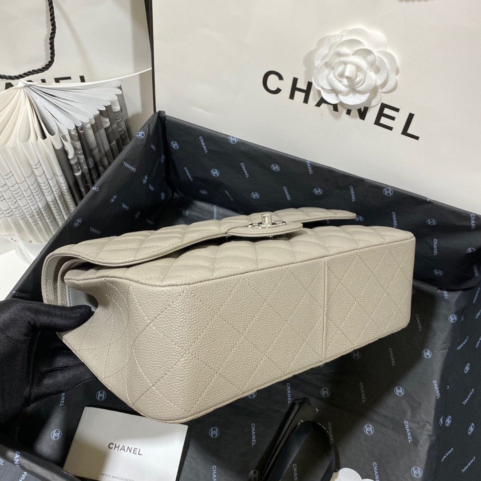 Chllarge Classic Handbag Hardware Grey For Women Silver Shoulder Bag