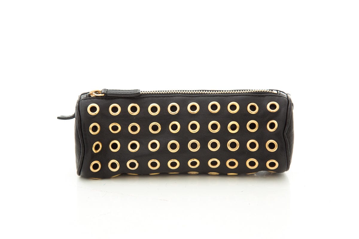 Prada Pouch Luxury Handbag Leather Black Clutch Bag
