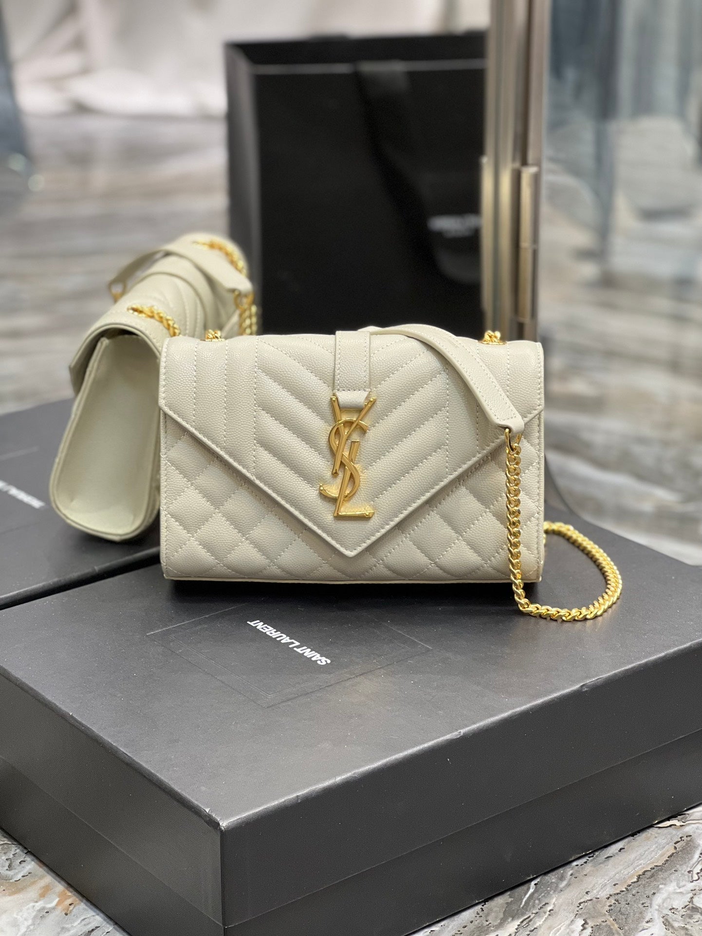 YSL Saint Laurent Ysl Saint Laurent Small Bag White In Mix Travel Bag