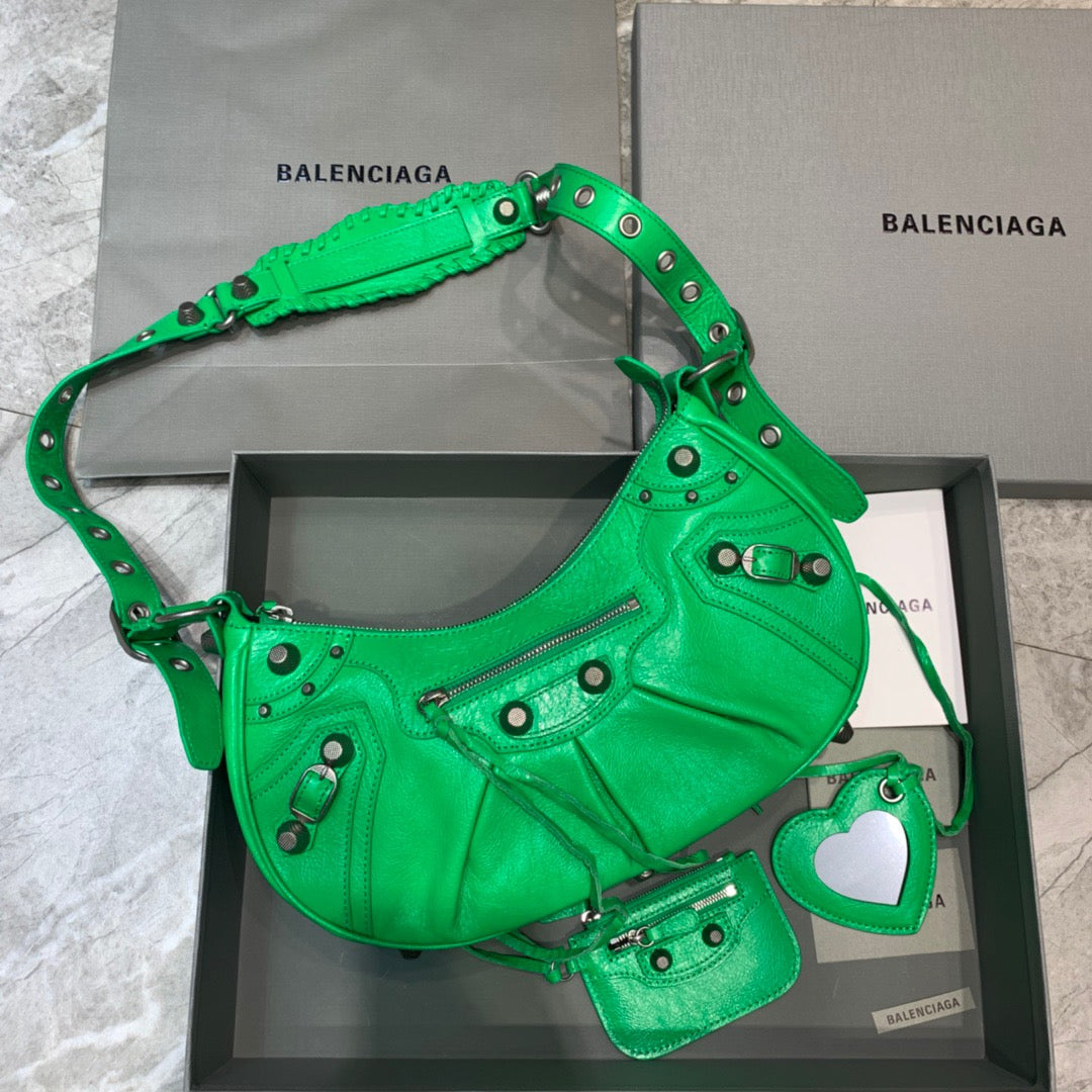 Balen Le Cagole Xs Shoulder Bag In Green 13In33Cm 7125