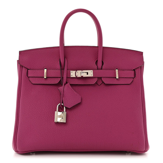 Hermes Togo Birkin Rose Pourpre Handbag Travel Bag
