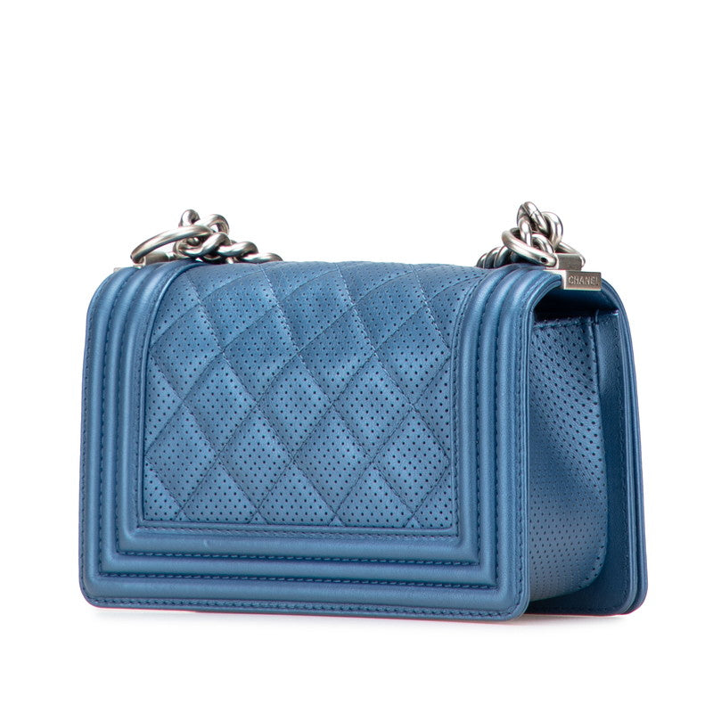 Chanel Boy Matelasse Punching Leather Shoulder Bag