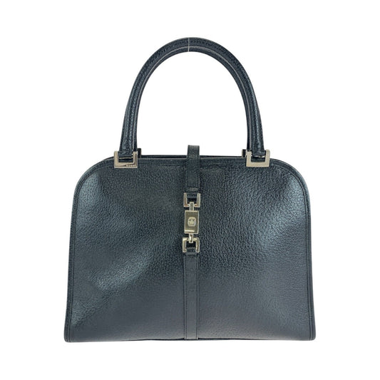 Gucci 002 SilverMetal Jackie Leather Black Tote Bag