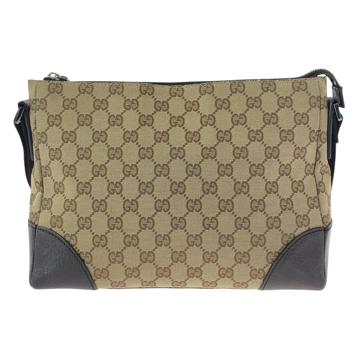 Gucci GG Canvas Brown Beige Shoulder Bag