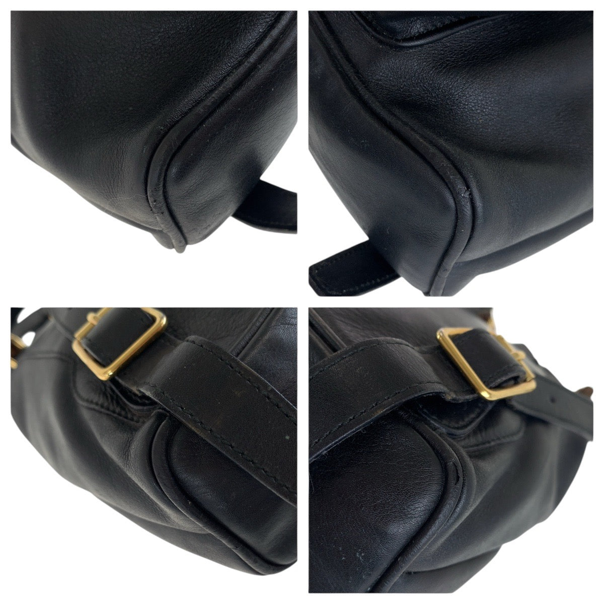 Gucci Backpack 003 Bamboo Leather Black
