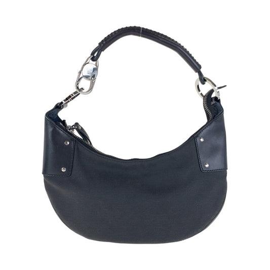 Gucci Canvas Black Silver Shoulder Bag