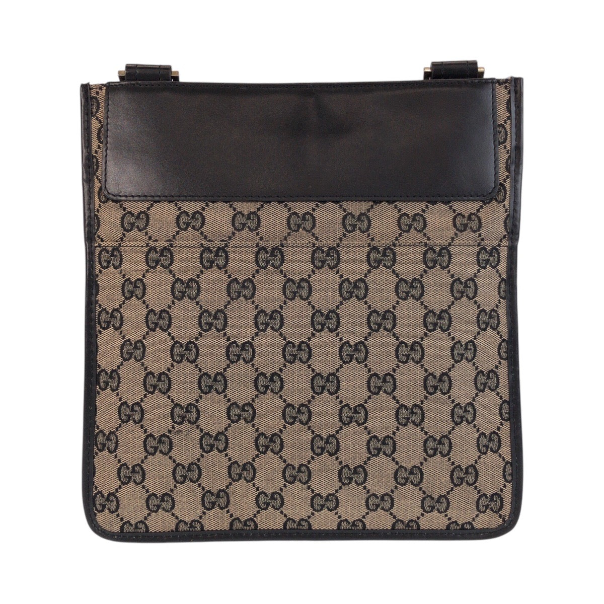 Gucci 019 GG Canvas Black Beige Shoulder Bag
