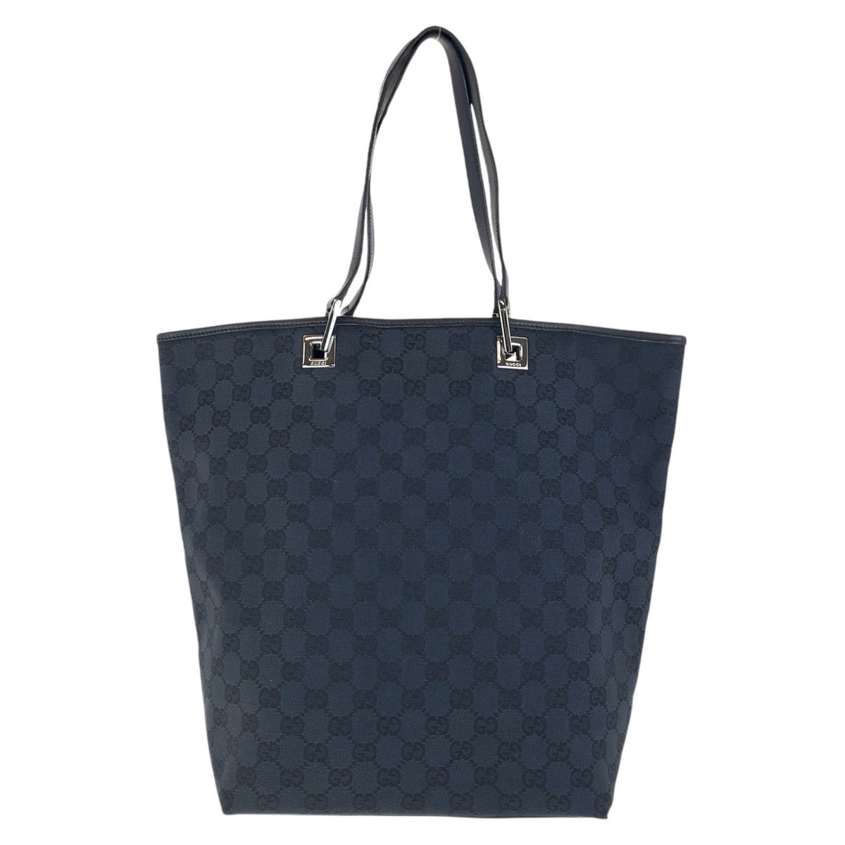 Gucci GG SilverMetal Canvas Black Tote Bag 3