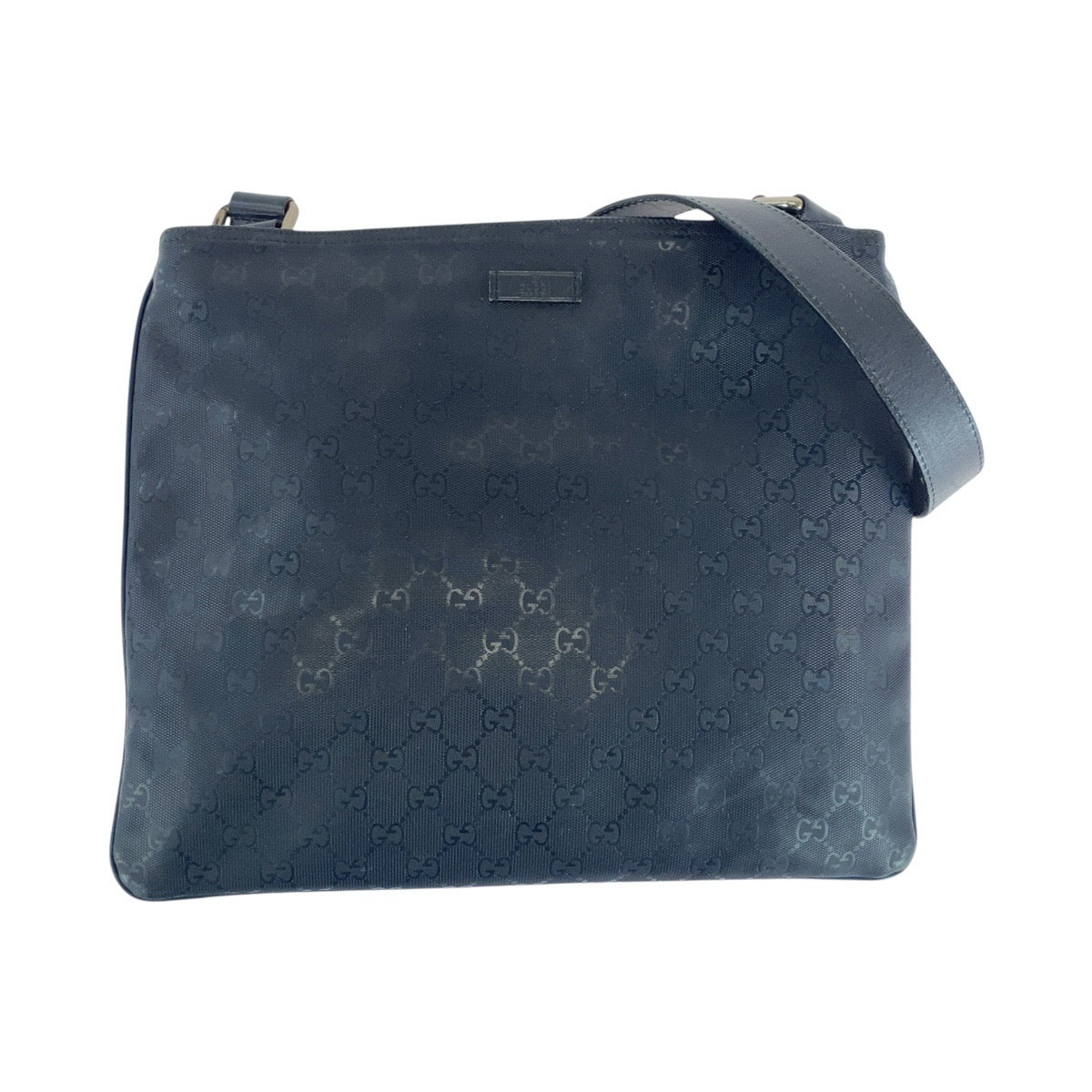Gucci GG SilverMetal GG implementation Canvas Black Shoulder Bag