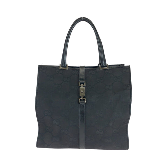 Gucci 002 GG Jackie Canvas Black Tote Bag