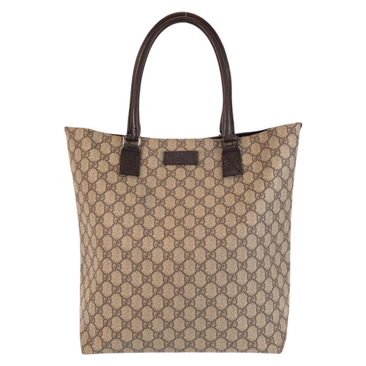 Gucci GG Supreme Canvas Brown Beige Tote Bag