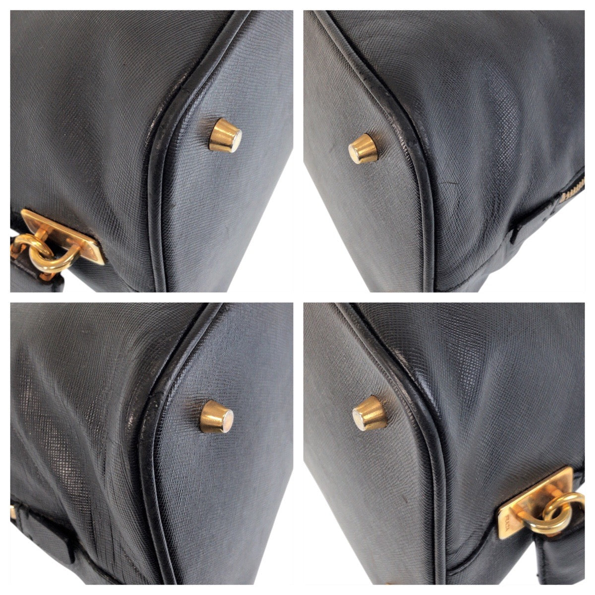 Safiano Leather Black Travel Bag