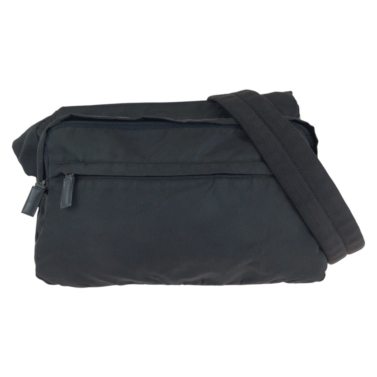 Prada Tessuto Triangle Plate Shoulder Bag Nylon Logo Shoulder Bag 48