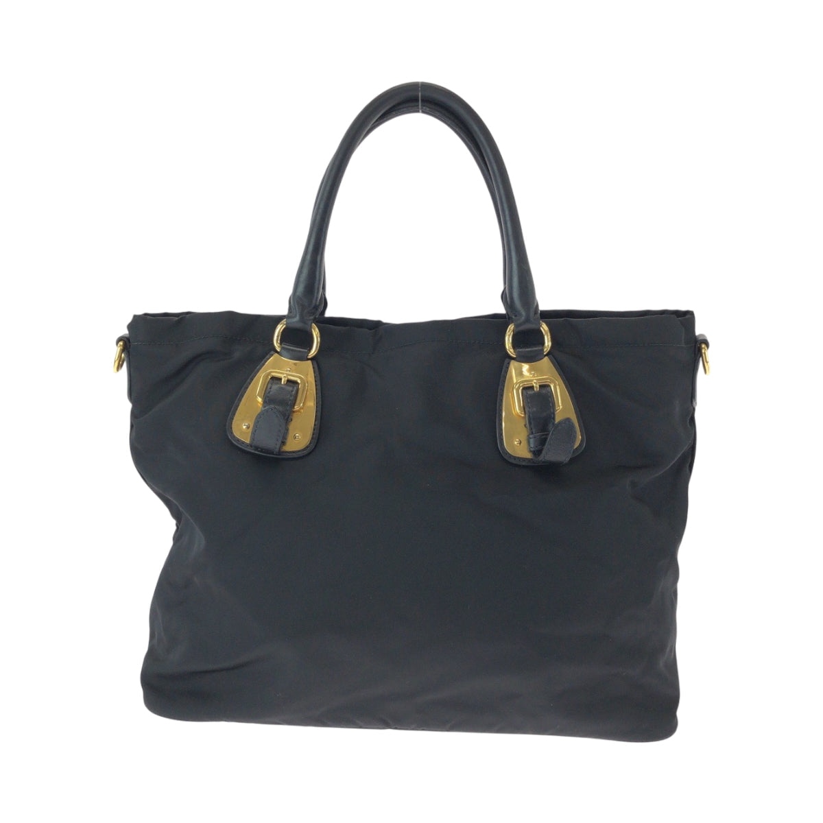 Tote Bag Metal Test Logo Nylon Black
