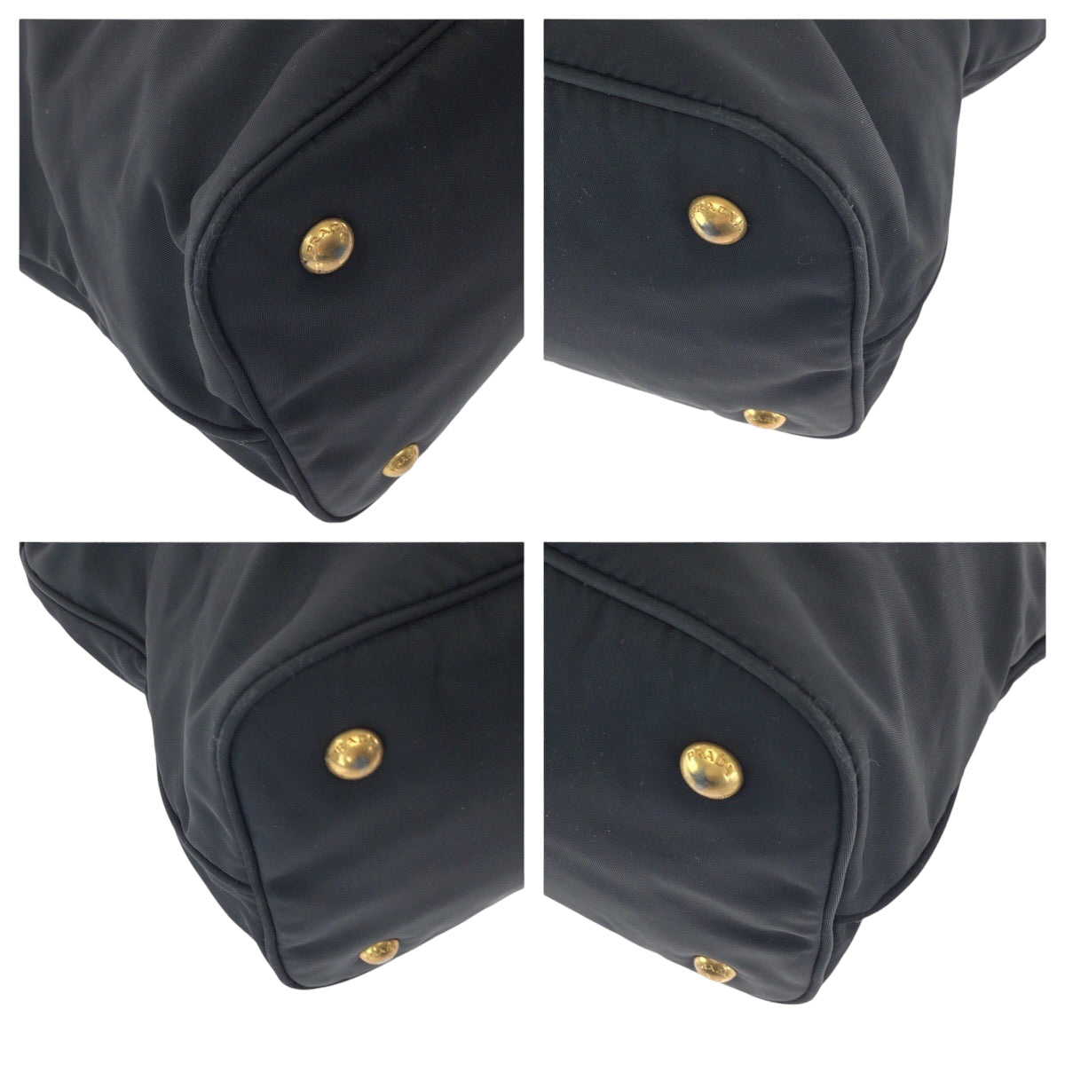 Tote Bag Metal Test Logo Nylon Black
