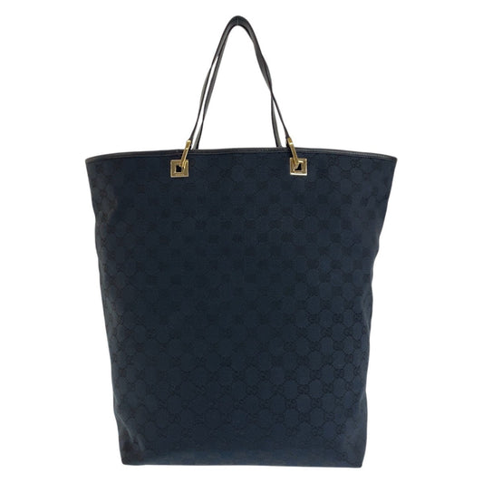 Gucci 002 GG GoldMetal Canvas Black Tote Bag 3