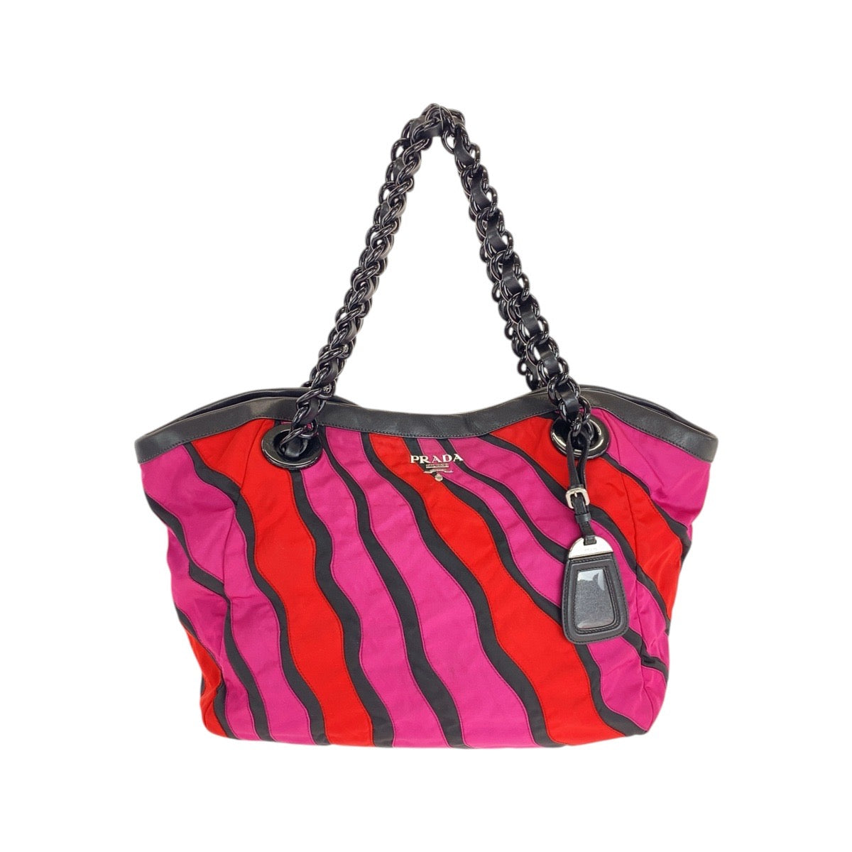 Tote Bag Silvermetal Nylon Red