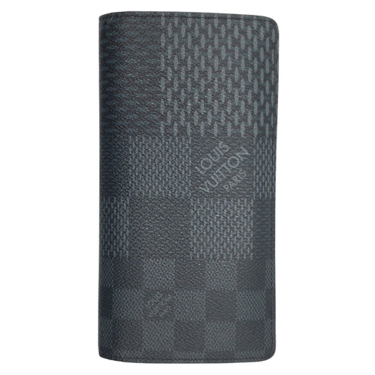 Louis Vuitton Long Purse N60436 PVC Long Black Wallet Case