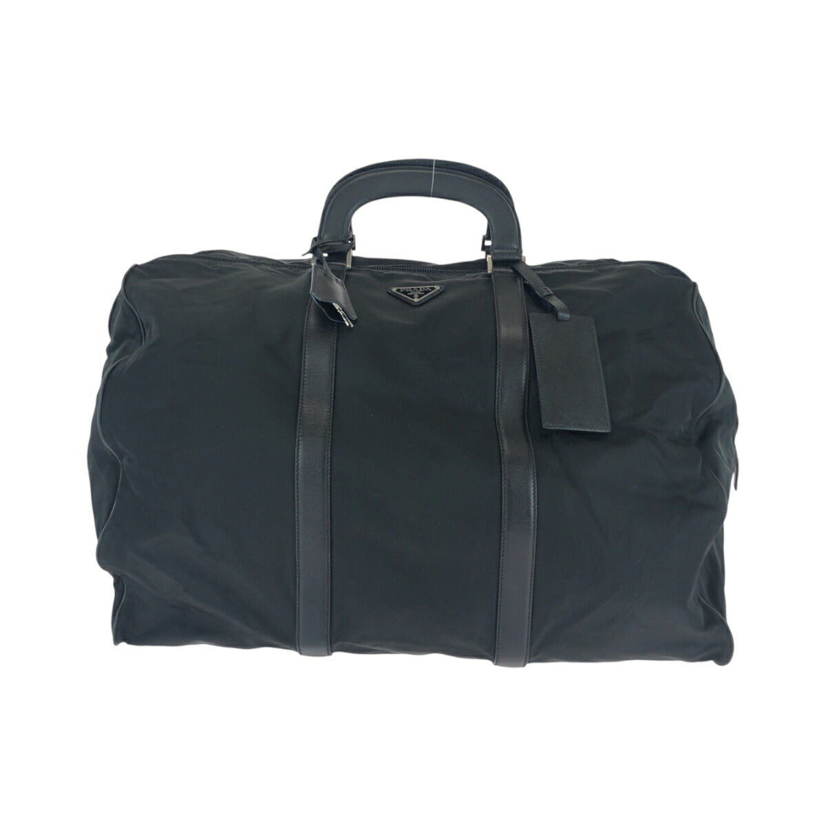 Prada Tessuto Triangle Plate 2Way Boston Bag Logo Travel Bag