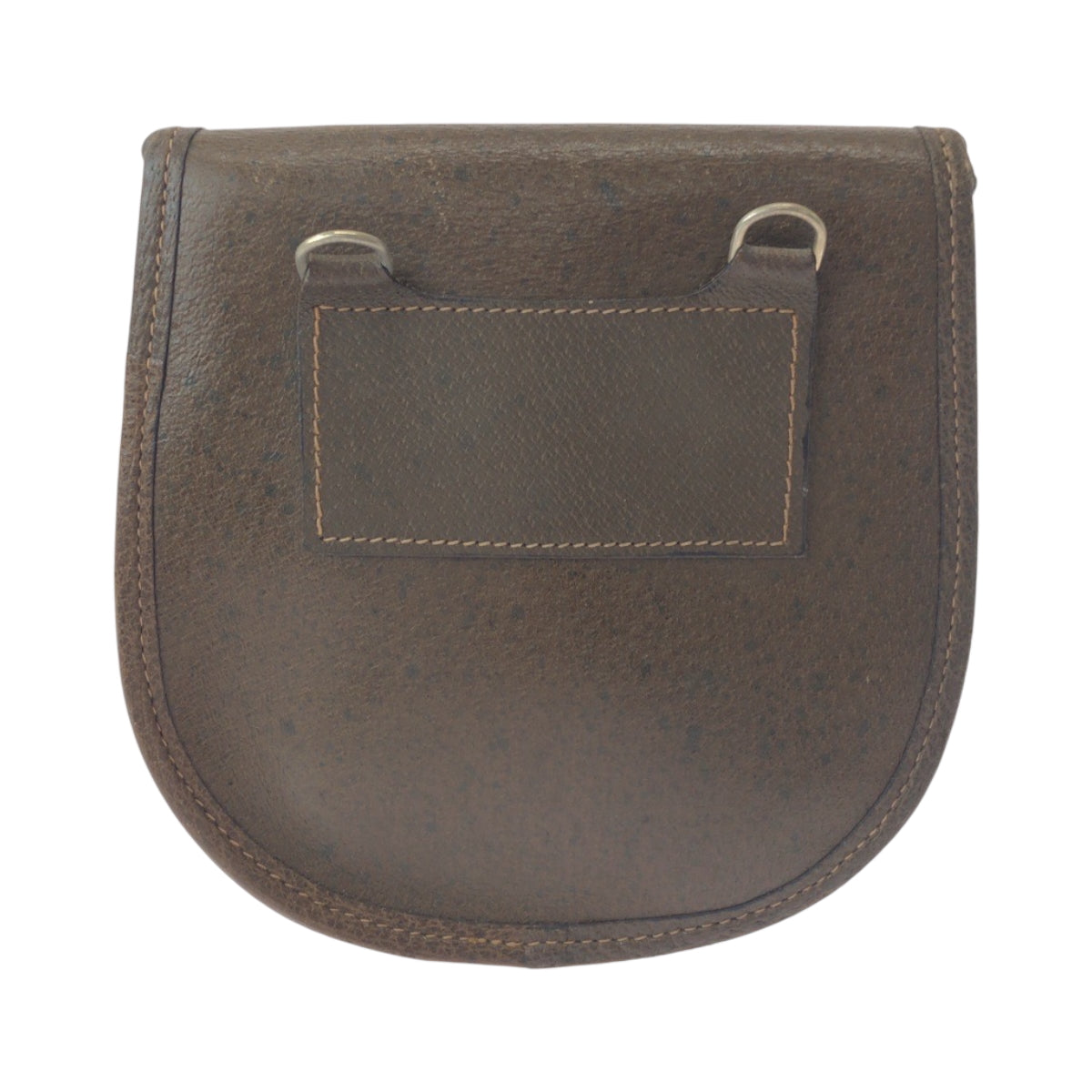 Gucci Metal pochette Old Leather Brown Gold Shoulder Bag