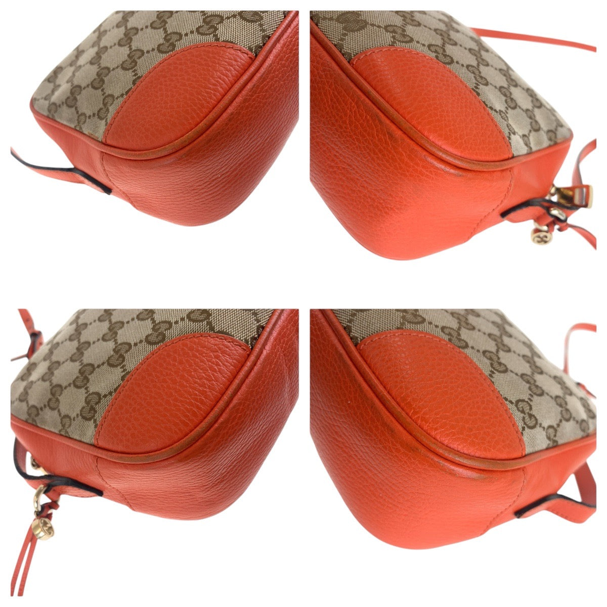 Gucci Shoulder Bag Leather Canvas Bag 449415