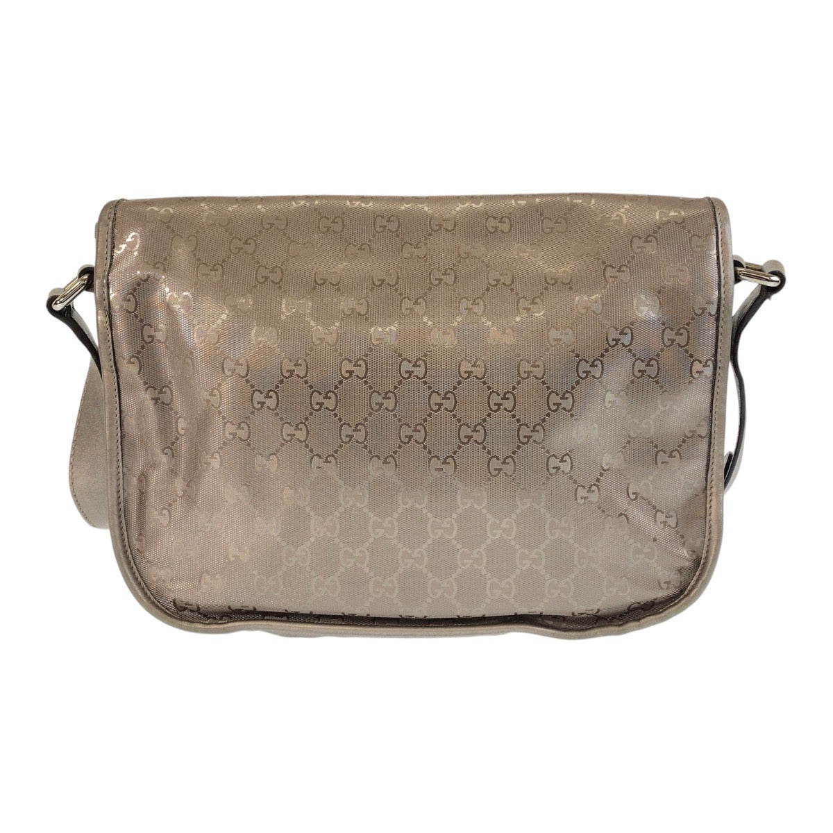 Gucci PVC Metallic SilverMetal GG implementation Brown Shoulder Bag
