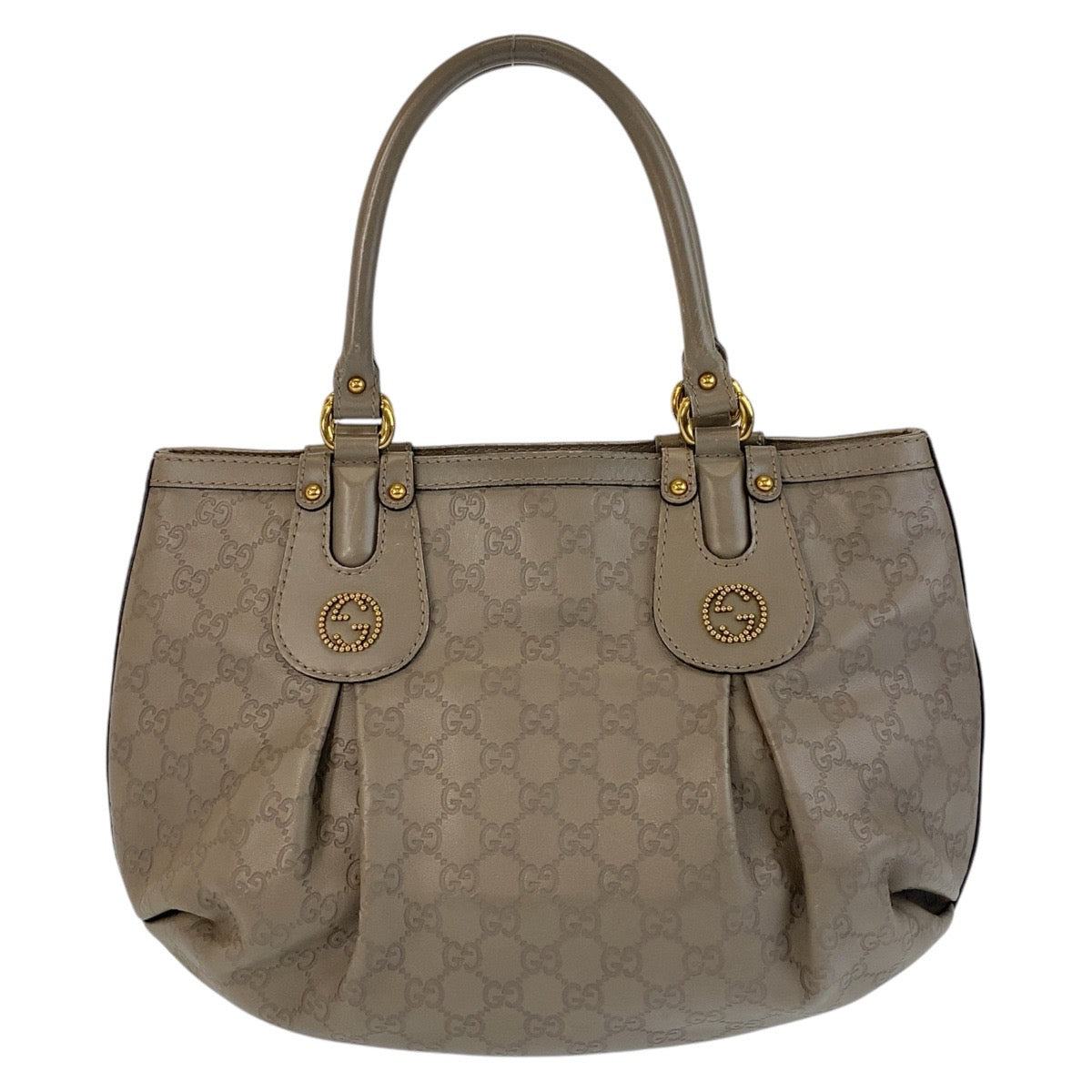 Gucci Greige Metal Scarlet Guccissima Leather Gold Tote Bag
