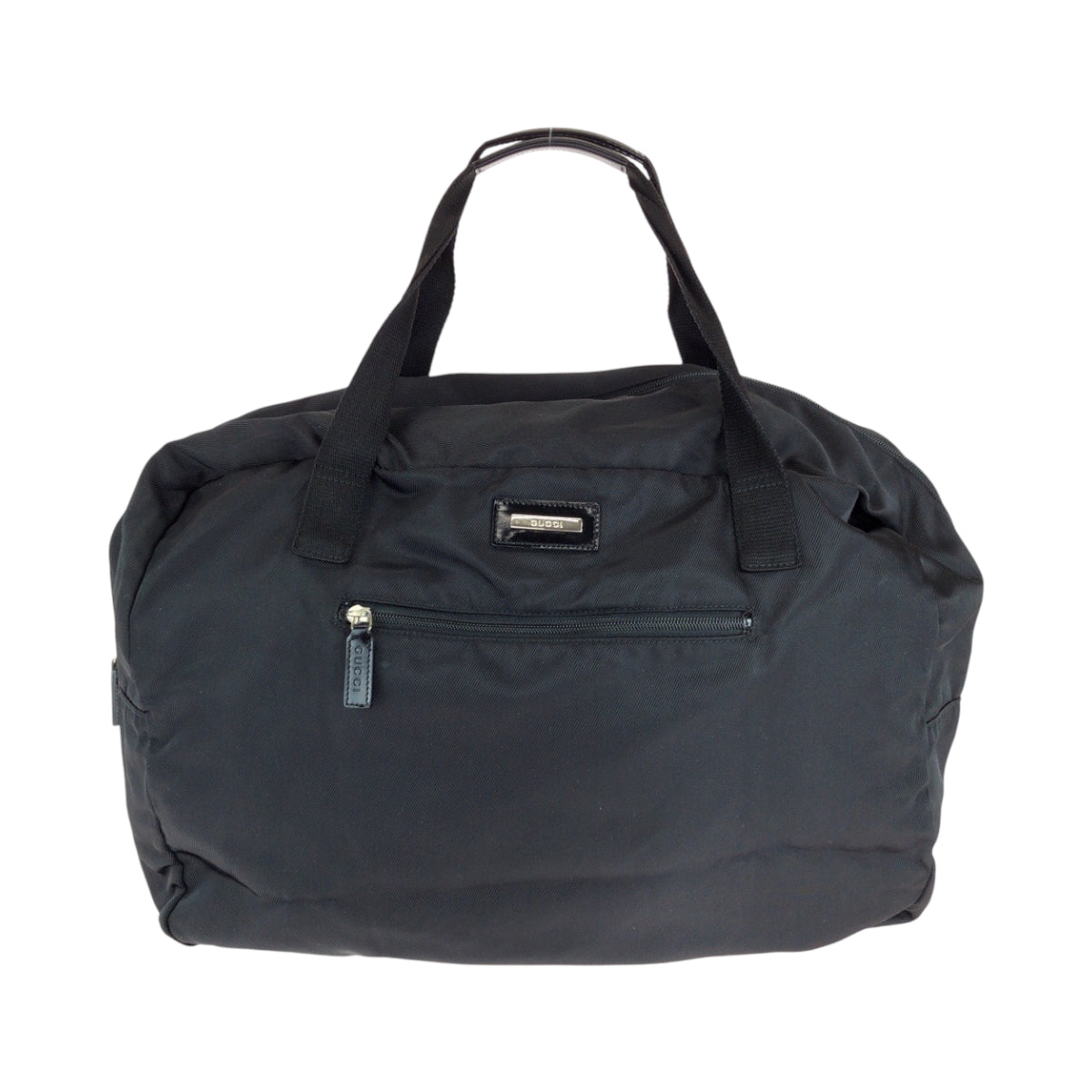 Gucci Boston Duffel 012 SilverMetal Nylon Black Handbag