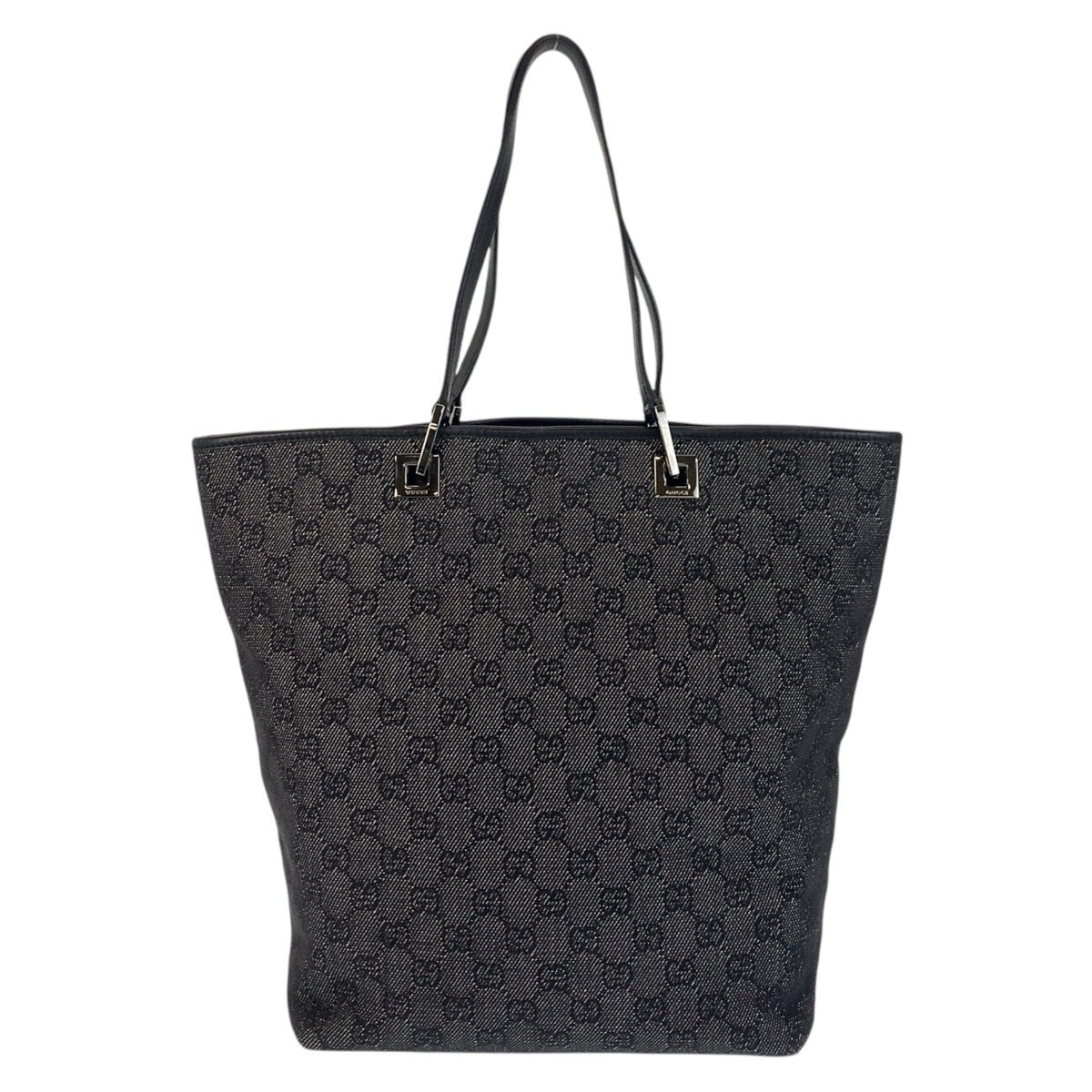 Gucci GG Leather Canvas Black Shoulder Bag 10