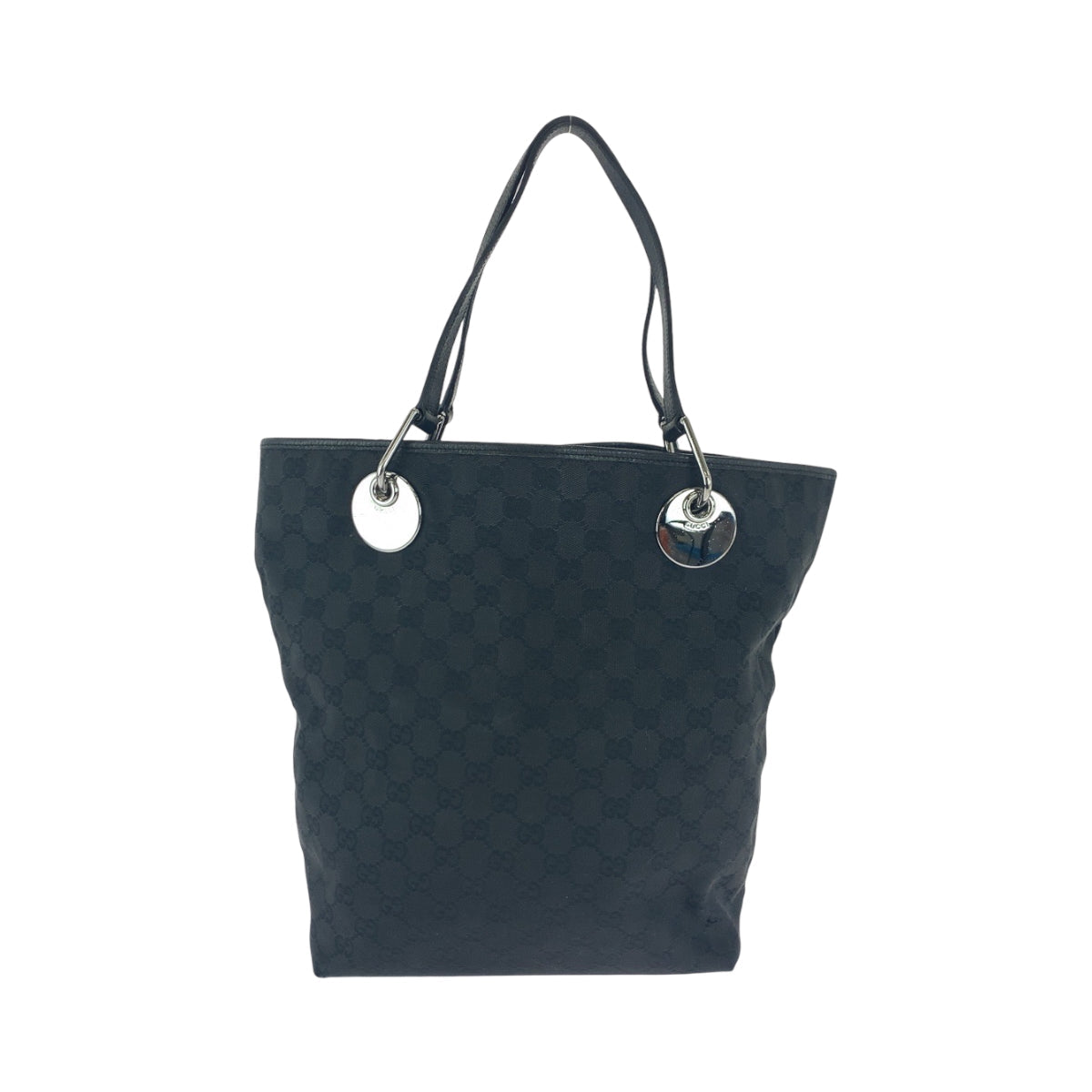 Gucci GG SilverMetal Canvas Black Shoulder Bag 7