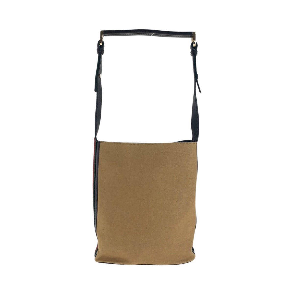 Gucci 001 , Sherry line Leather Canvas Beige Shoulder Bag