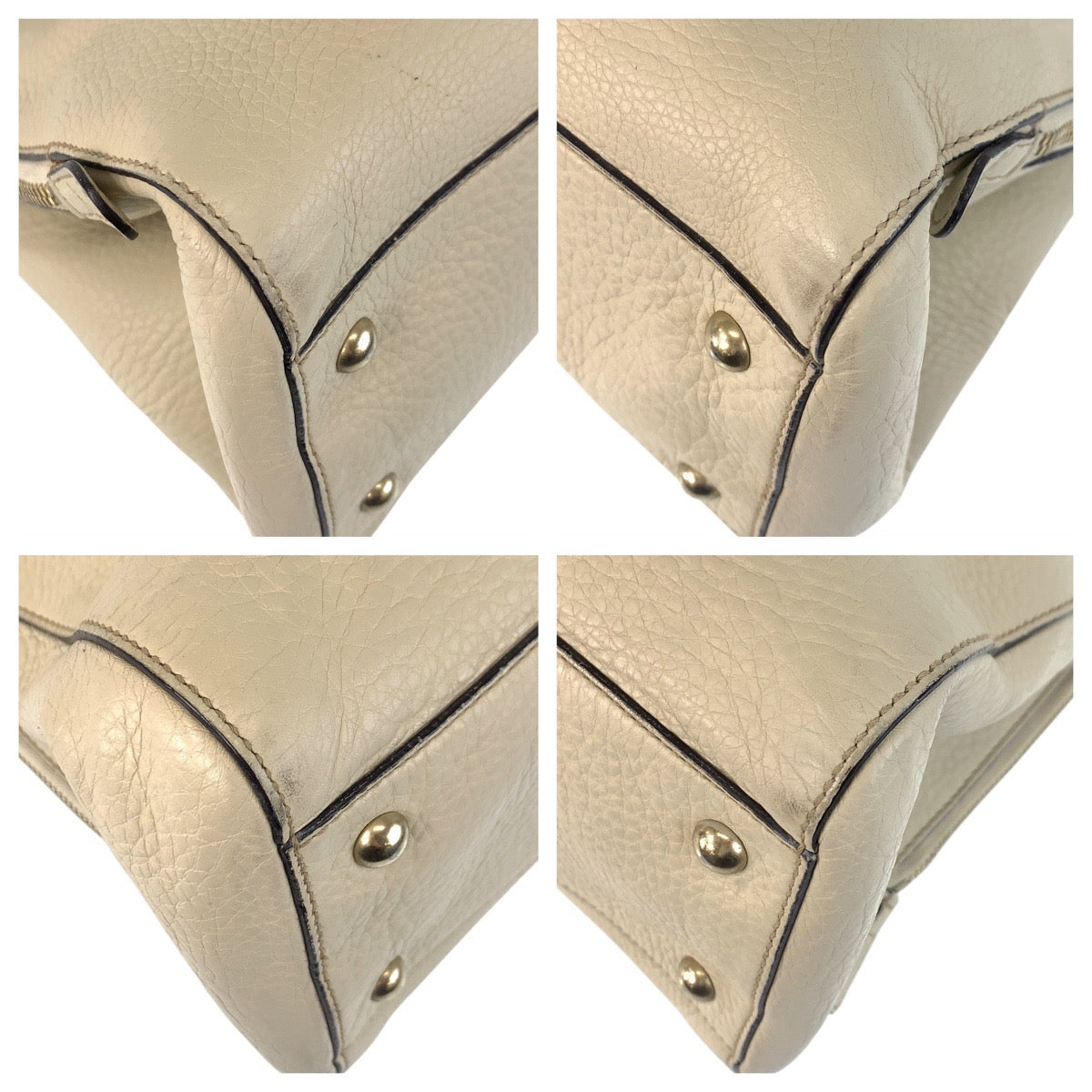 Gucci Interlocking Leather White Handbag
