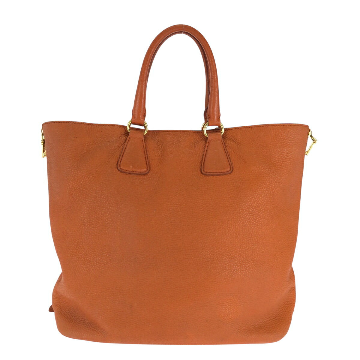 Prada Daino 2Way Bag Vitello Orange Logo Tote Bag