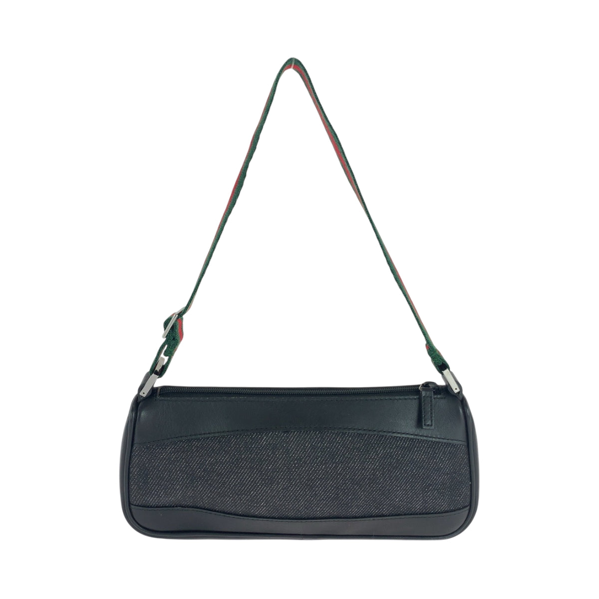 Gucci SilverMetal Sherry line Canvas Black Handbag
