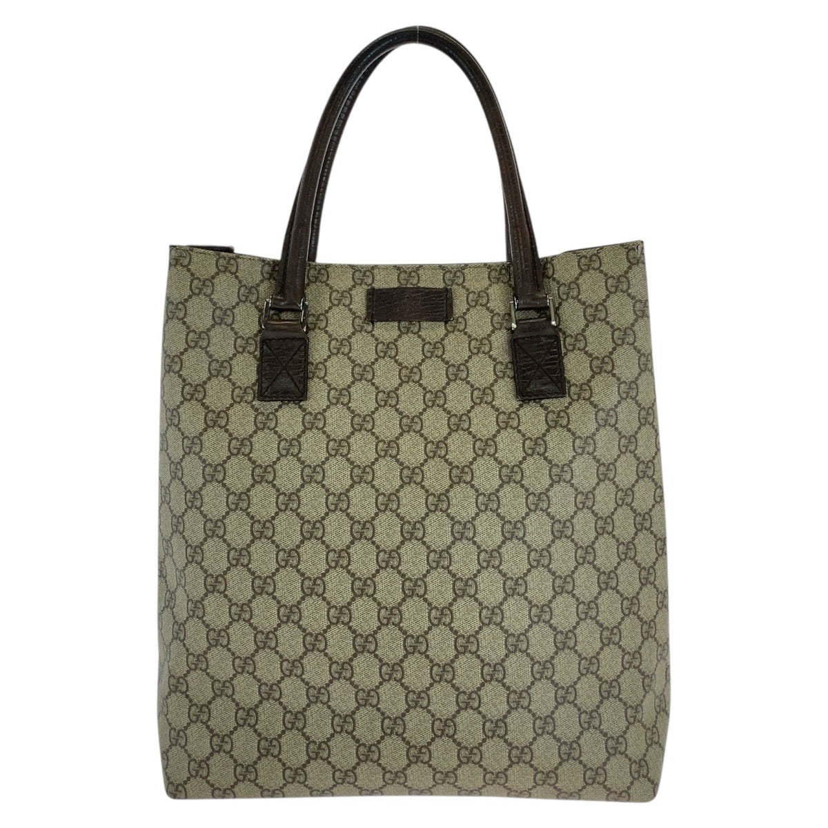 Gucci GG Supreme Leather Canvas Brown Beige Shoulder Bag