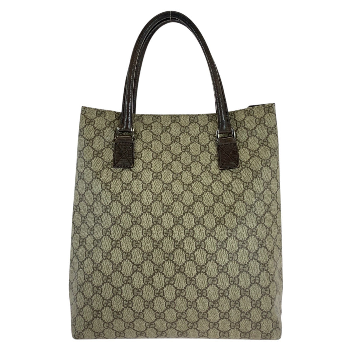 Gucci GG Supreme Leather Canvas Brown Beige Shoulder Bag