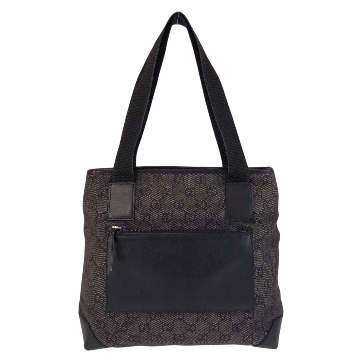 Gucci GG Leather Canvas Black Shoulder Bag 5